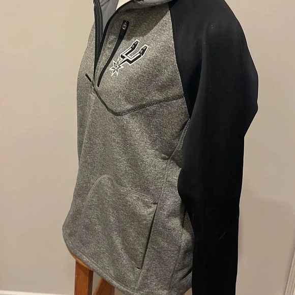 NWT!! San Antonio Spurs - Mountain Trail Half-Zip Pullover Jacket - Gray/Black - Picture 5 of 9